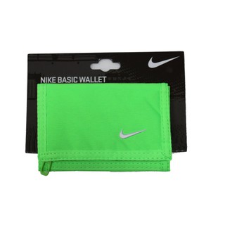 (布丁體育)公司貨附發票 NIKE 運動皮夾 尼龍錢包(三折式) 螢光綠色