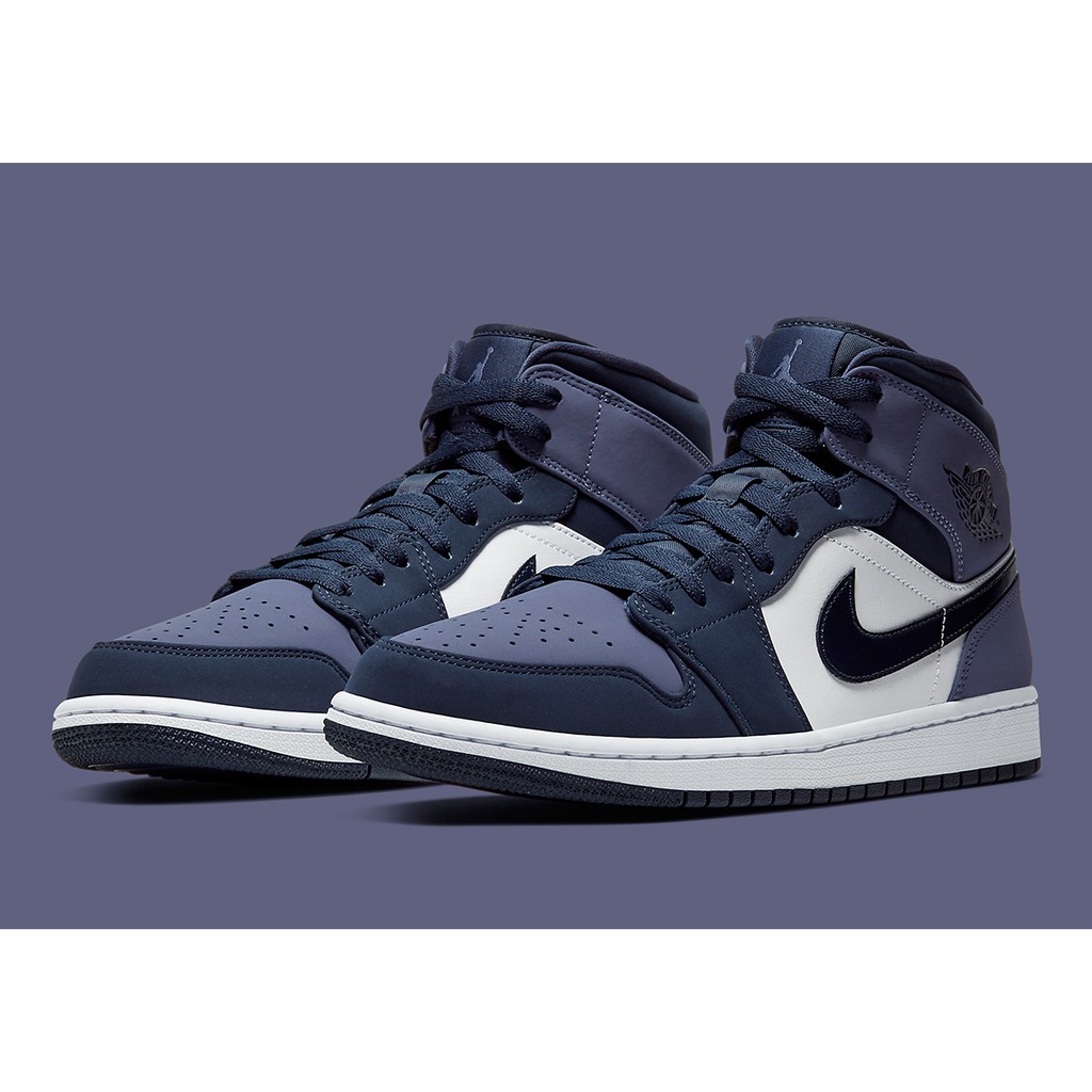 Air Jordan 1 Mid Obsidian Sanded Purple 黑紫 女 554725-445