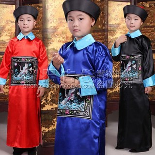 🌹手舞足蹈舞蹈用品🌹中國男古裝/萬聖節表演服/兒童古裝殭屍服/兒童太監服/購買價$600元