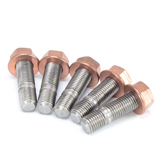 排龜白鐵內六角雙頭牙螺絲/鍍銅防滑螺母組 M10x1.25mm SUBARU EVO1-9