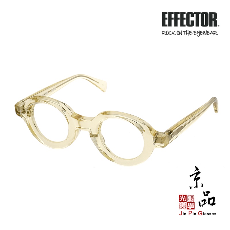 【EFFECTOR】liquid KI 透明金 8mm厚版 造型圓框 伊菲特 日本手工眼鏡 by JPG京品眼鏡