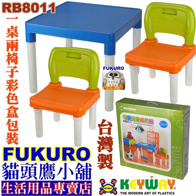 免運fukuro貓頭鷹小舖 KEYWAY聯府 RB8011 RB-8011 可愛兒童桌椅組 遊戲桌 寫字桌餐桌 桌椅組