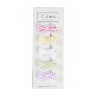 英國Ribbies 條紋蝴蝶結5入組