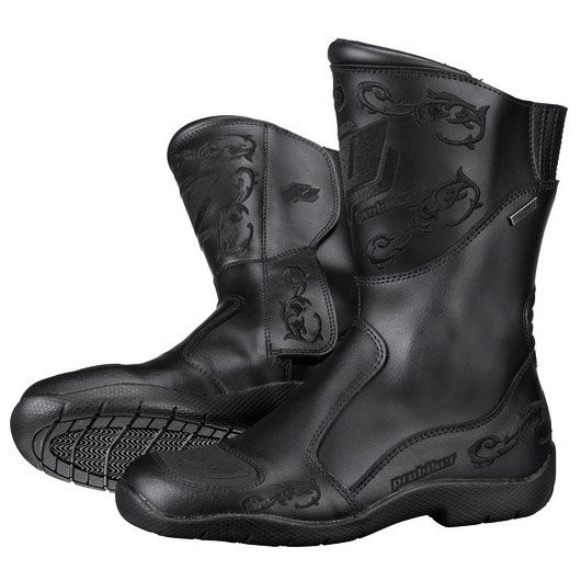 德國louis Probiker女用長筒摩托車靴高筒重型機車鞋黑色真皮防水透氣旅行用休旅款女生重機重車鞋 蝦皮購物