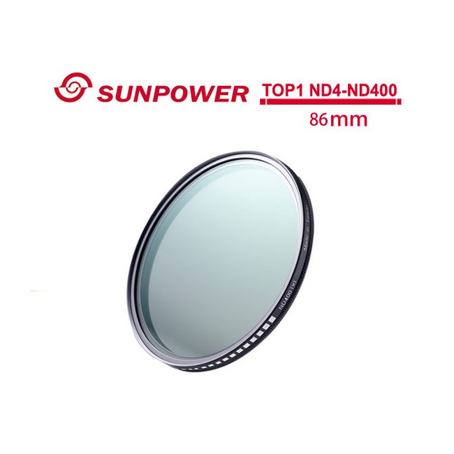 SUNPOWER TOP1 ND4-ND400 86mm 可調減光鏡【5/31前滿額加碼送】