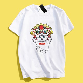JZ TEE 貓咪-醒獅貓 短袖T恤衣服 男女通用版型上衣