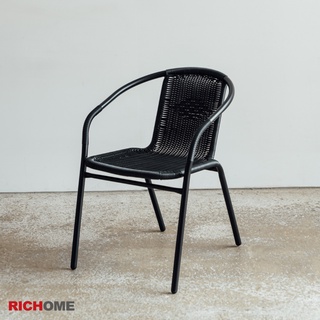 RICHOME 福利品 CH-1334 TUMAZ- PE藤編庭院椅 藤編椅 庭院椅 戶外椅 露營椅 咖啡 休閒椅