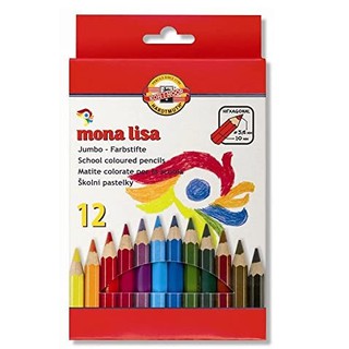 捷克KOH-I-NOOR Mona Lisa校園六角粗桿油性色鉛筆 12色