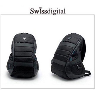 Swissdigital 黑色原力系列 旅行運動 電力後背包(RFID)