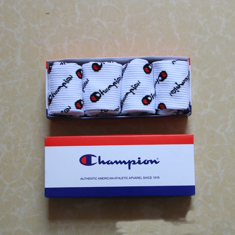 Champion系列雙色優質純棉透氣運動襪