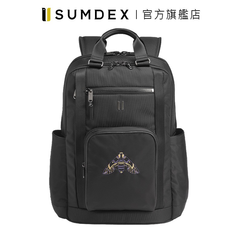 Sumdex｜經典雙用商務後背包(飛蛾版) HDN-262JB-MT 黑色 官方旗艦店