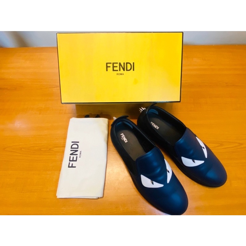 Fendi 懶人鞋 怪獸鞋 深藍色 us10.5