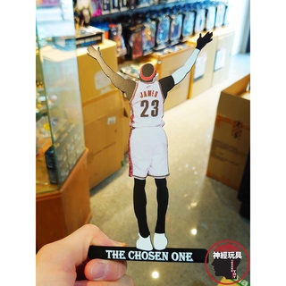 【神經玩具】現貨供應 NBA 球星 LeBron James 騎士隊 主場白 鐵製 彩色剪影擺飾 雷霸龍 詹姆士