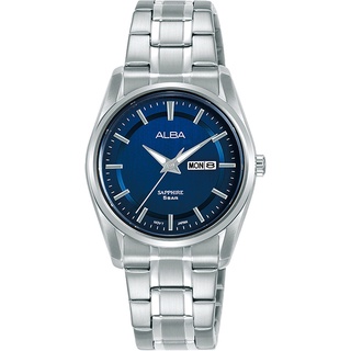 ALBA雅柏 女時尚簡約藍面不鏽鋼腕錶 (AN8037X1)