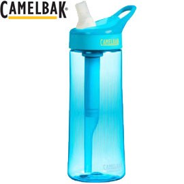 丹大戶外【CamelBak】美國專業水壺600ml濾心吸管水壺/濾淨水質/乾淨純淨/單車水瓶 53537 青藍