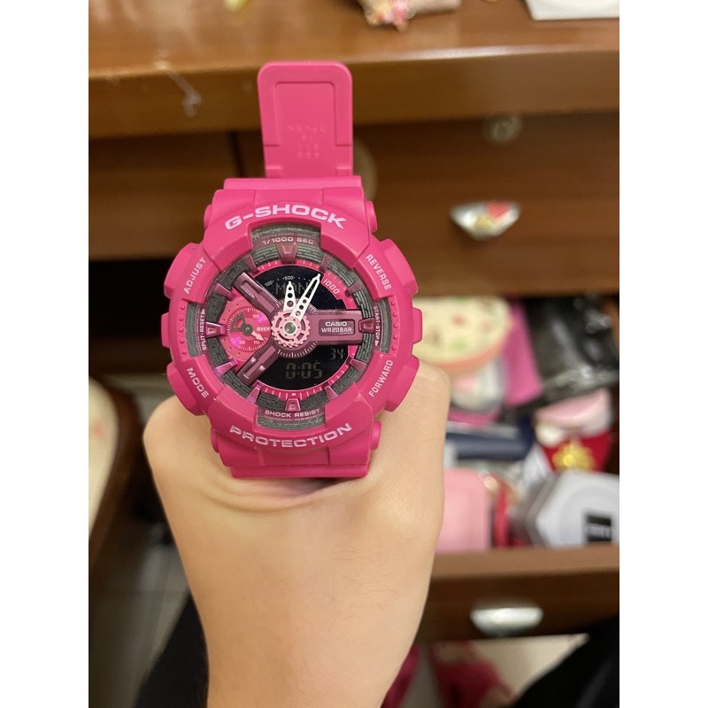 casio手錶粉紅色桃紅色電子錶防水24小時制