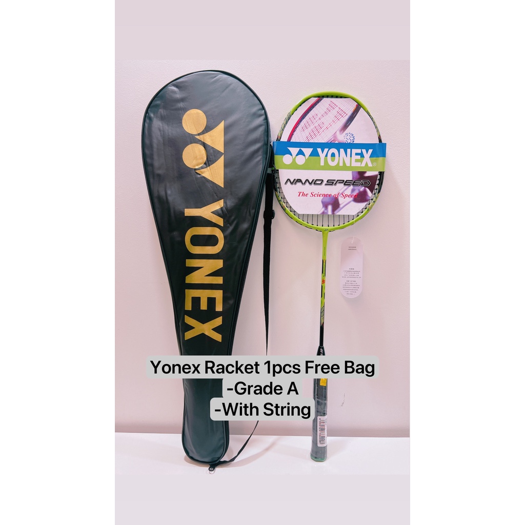 Yonex 羽毛球拍羽毛球拍, 帶線 + 袋 (袋)