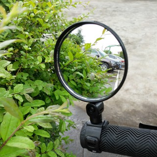 自行車後視鏡 廣角凸面鏡 單車反光鏡 山地車後視鏡 矽膠柄後視鏡