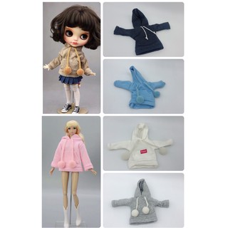 芭比 小布 莉卡 肯尼 娃娃 棉質 帽T 上衣 服裝 長袖 連帽上衣 Blythe licca