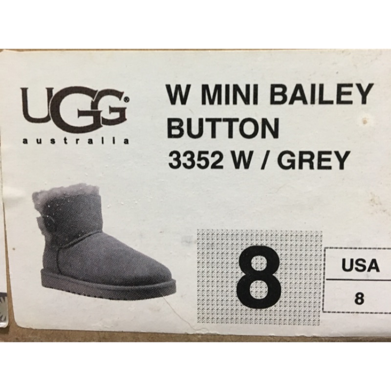 UGG 經典迷你短靴(灰) Mini Bailey Button