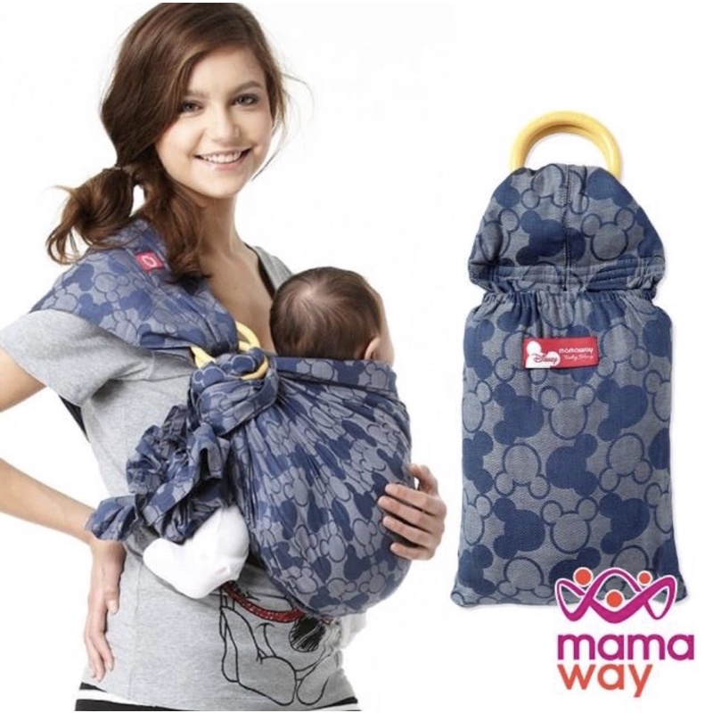 【mamaway 媽媽餵】迪士尼米奇萬花筒育兒背巾(藍色)