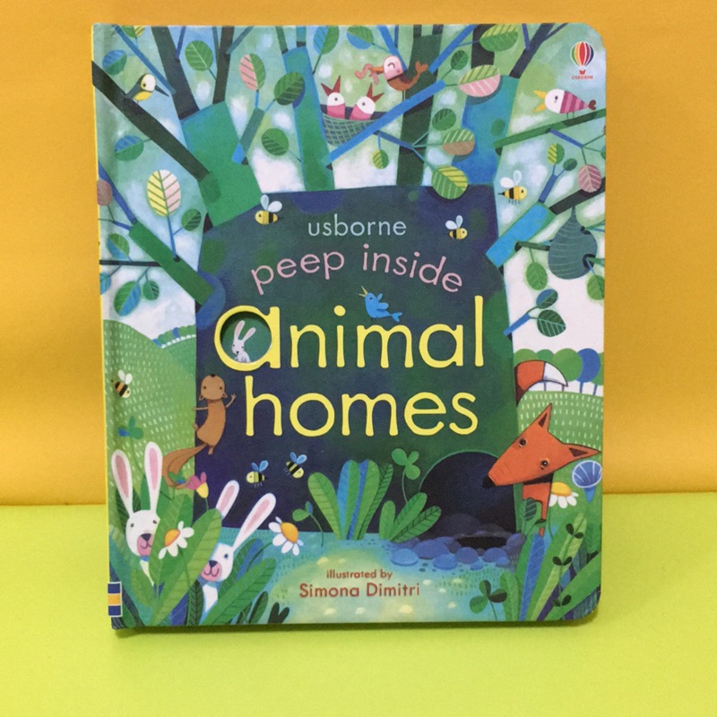 【黑貓免運】usborne-animal homes 翻翻書 9成新