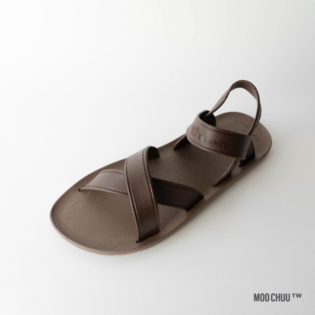 MOOCHUU拖鞋-咖啡綁帶涼鞋 / 牽著手去旅行