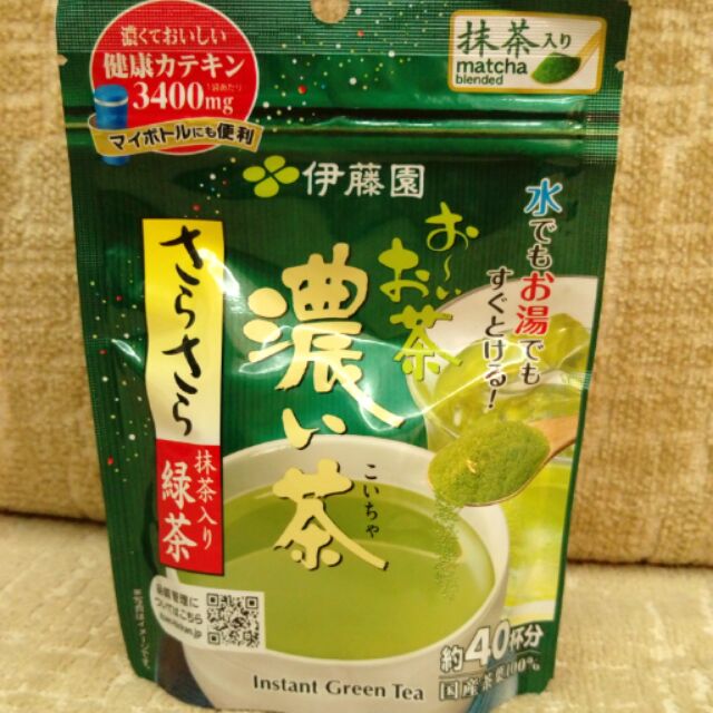伊藤園 濃的抹茶粉 綠茶粉 日本原裝帶回&lt;無糖&gt;