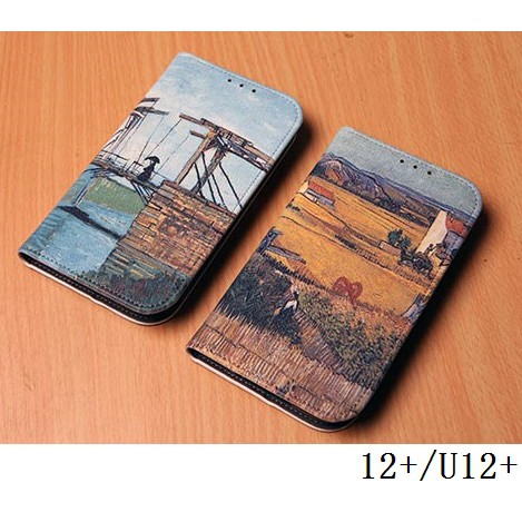 韓國復古風彩繪皮套-1 HTC Desire 19+ 19s 12s 12 Plus U12 plus手機殼保護殼保護套