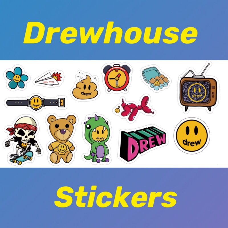 F•L🚀(現貨)共8款 Drewhouse 貼紙 drew house 手帳貼紙 Justin Bieber