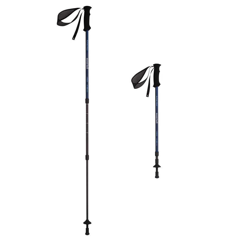 Mont Bell Alpine Carbon Pole Anti Shock 碳纖合金避震登山杖深藍 蝦皮購物