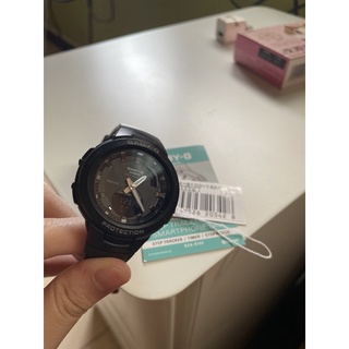 【BABY-G】CASIO 卡西歐 G-SQUAD 智慧型雙顯電子腕錶/純黑｜BSA-B100-1A