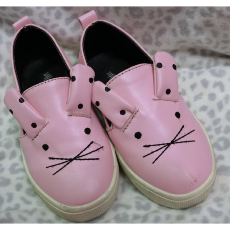 超可愛 粉色兔子耳朵休閒鞋 童鞋 27號