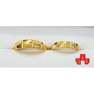金福氣金品☆黃金對戒☆9999純金【交織幸福】0.81錢/1.10錢/情人對戒/結婚對戒/現貨