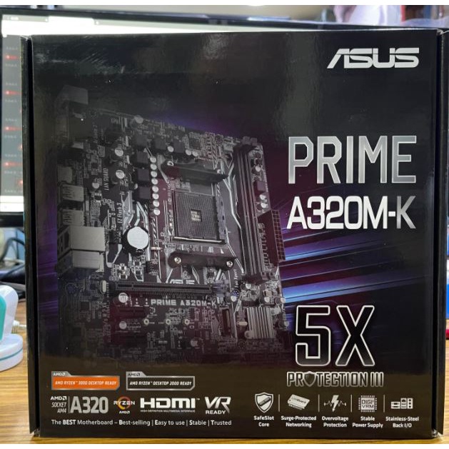 點子電腦-北投◎全新盒裝品 華碩 prime a320m-k amd主機板 ☆1750元