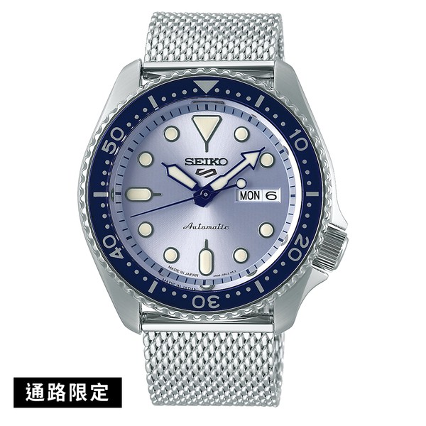 【SEIKO】5SPORTS 水藍面機械水鬼錶 米蘭錶帶 SRPE77K1 4R36-08Z0B 台灣公司貨SK022