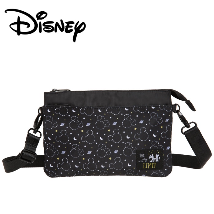 Disney 迪士尼 米奇星座-雙層側背包#黑 PTD21-B1-41BK 斜背包 側背包