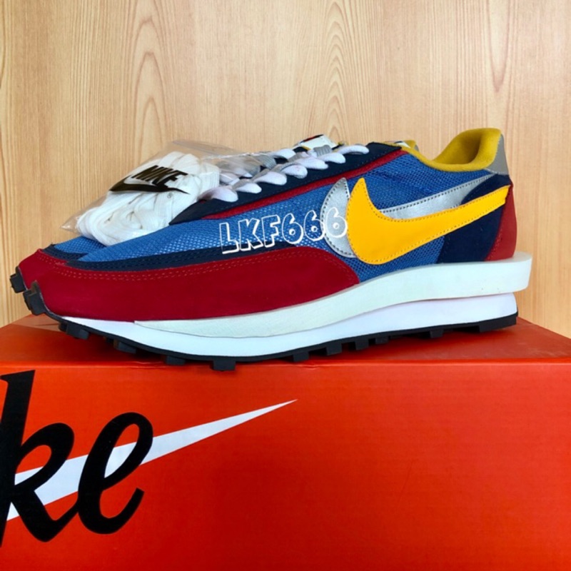 nike ldv waffle x sacai blue red