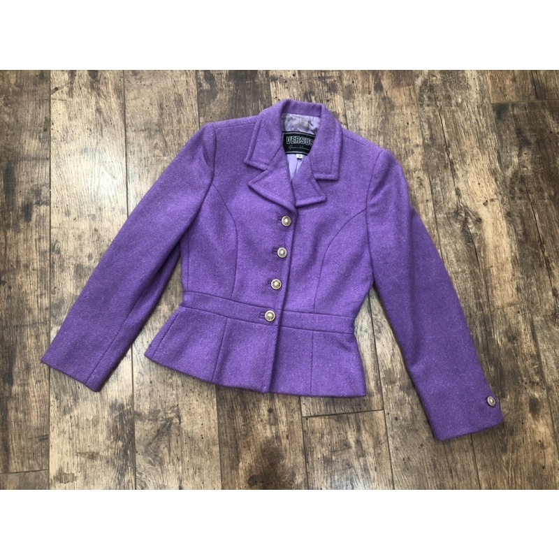 Versus 紫色毛料西裝外套
