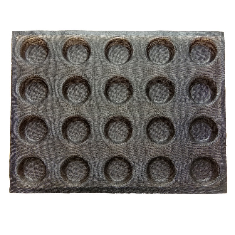 臺灣出貨 現貨 歐思麥烘焙 食品級矽膠玻纖透氣蛋糕麵包模具 20穴圓形烘焙工具（乐）
