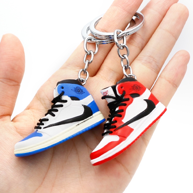 aj鞋模鑰匙圈鑰匙扣nba籃球科比包包吊飾迷你籃球鞋飾品