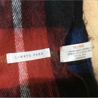 日牌 日貨 Lowrys farm LF 經典格紋 大圍巾 格紋圍巾 紅藍格 格紋