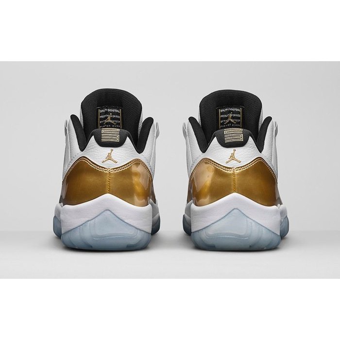 jordan 11 low white and gold