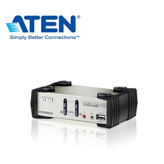 ATEN CS1732B 1:2UOPA鐵+線 支援USB 2.0和2.1環繞音效的2埠KVM多電腦切換器