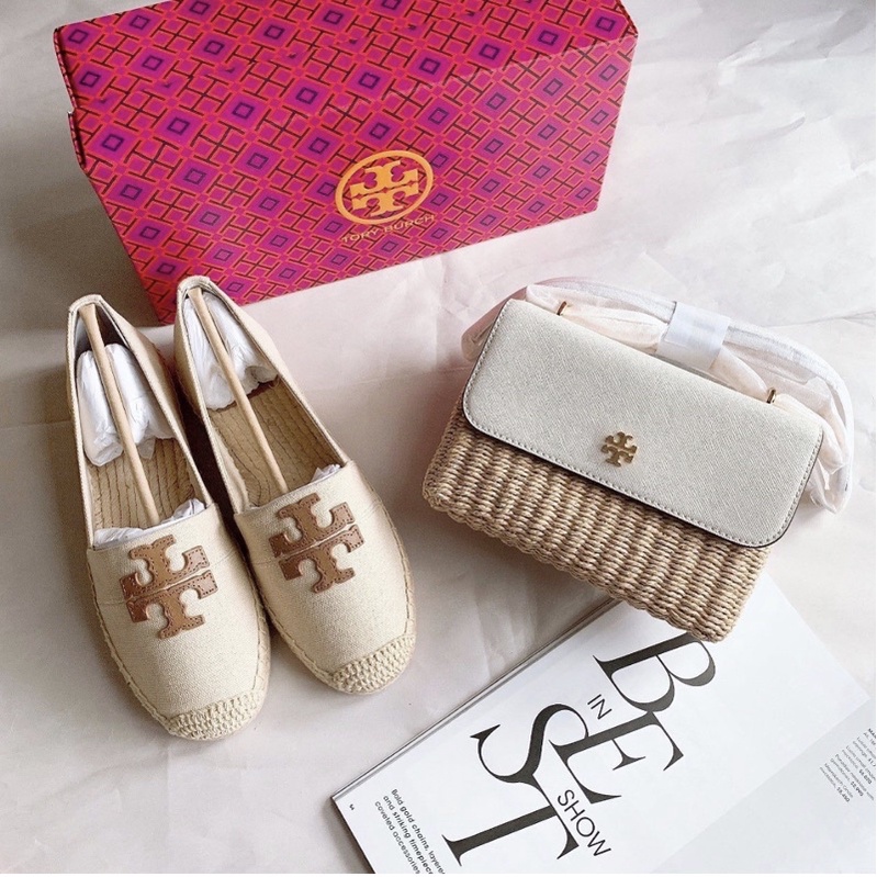 【美國代購】Tory Burch TB 鏈條竹編包 編織包 草編 斜背包 側背包