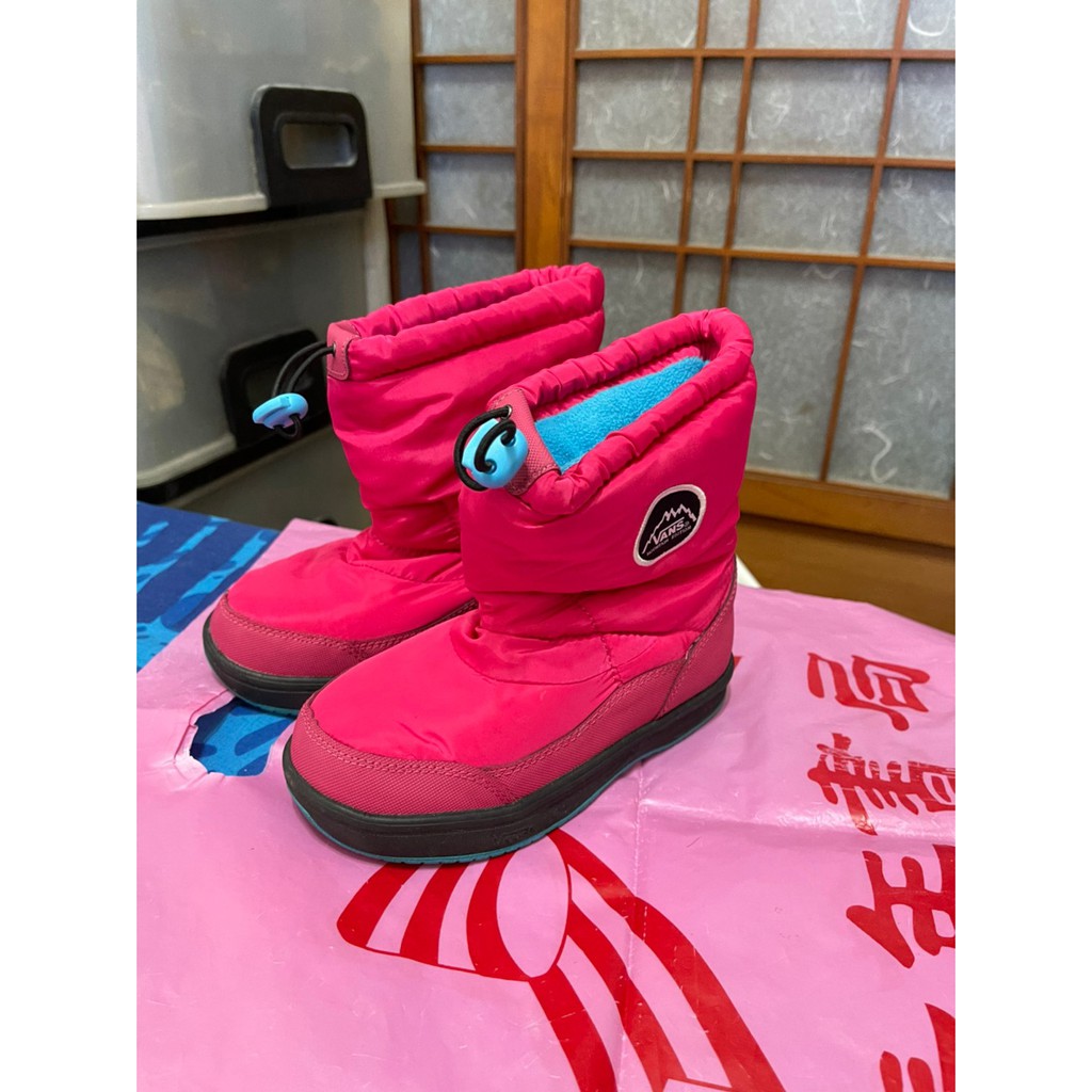 「 二手鞋 」 Vans 女童短靴 19cm（粉色）鐵4-3
