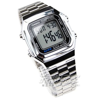 A178WA-1ADF 原價840 CASIO卡西歐 方型 電子錶 塑膠+不銹鋼 男錶/女錶 時間玩家 A178WA-1
