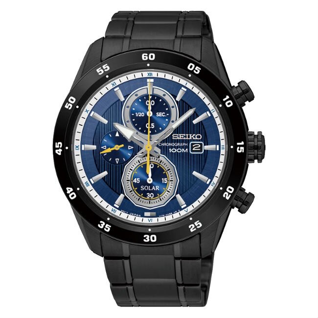 Seiko精工錶 criteria V176-0AR0SD (SSC543P1) 極致競速太陽能計時腕錶/藍面 43mm