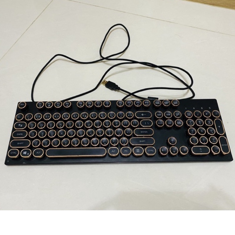雷斯特 Lexking LKB-7319 機械式復古打字機鍵盤復古鍵盤紅軸
