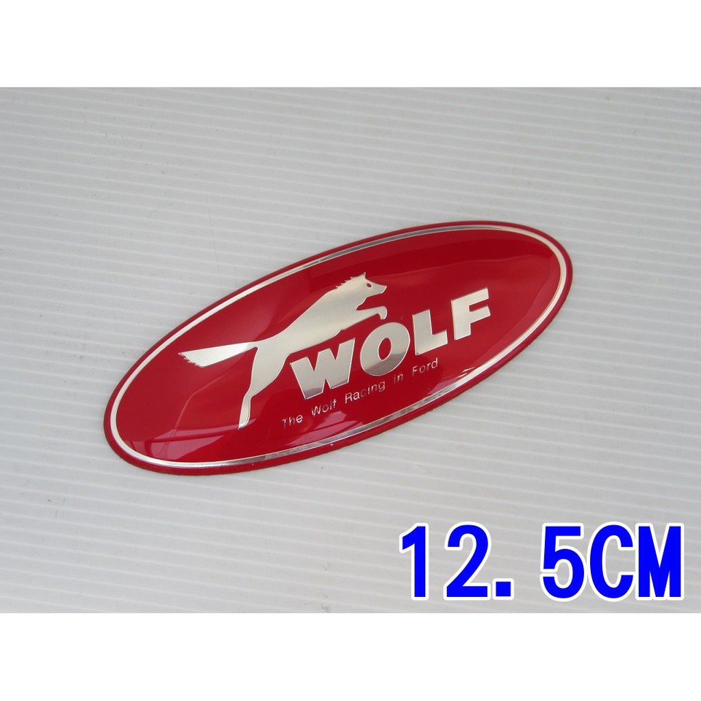 紅標 FORD 福特 WOLF 立體貼標 車標 廠徽 12.5x4.6cm ESCAPE TIREEA MAV FOCU